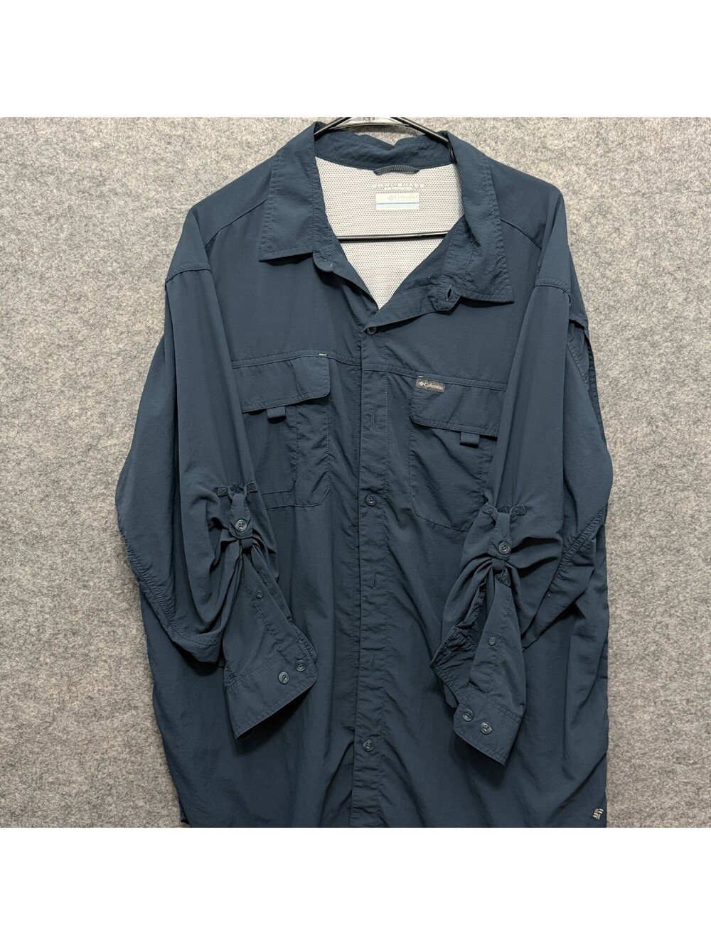 Columbia Omni-Shade Mens XXL Blue Fishing Shirt Long Sleeve Vented Outdoor 2X